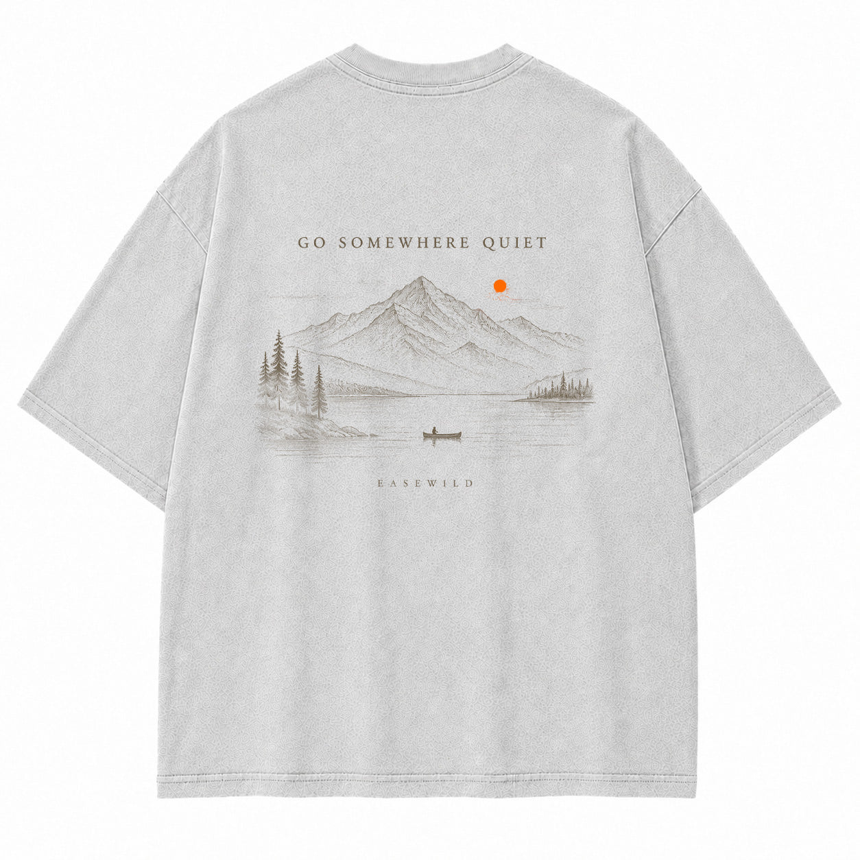 T-Shirt mit ruhigem Alpensee-Motiv
