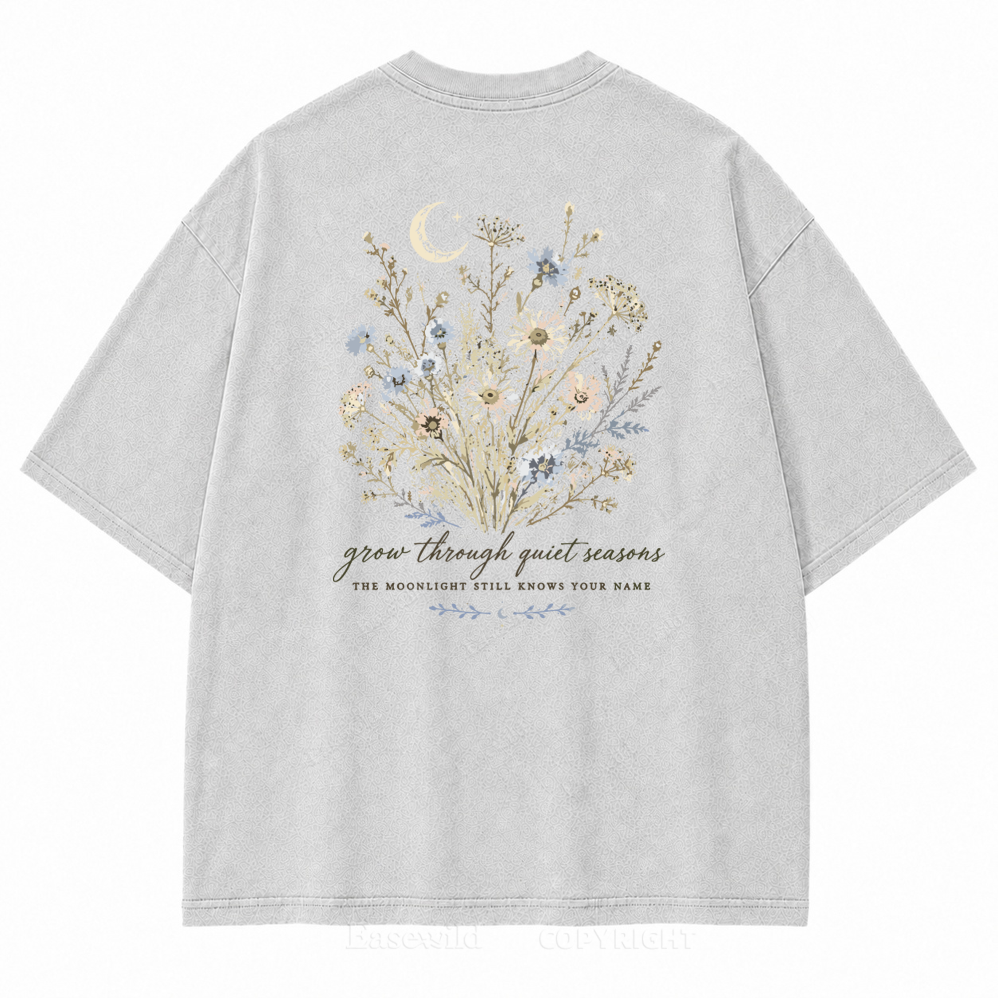 Grow Through Quiet Seasons Washed Back Print Tee