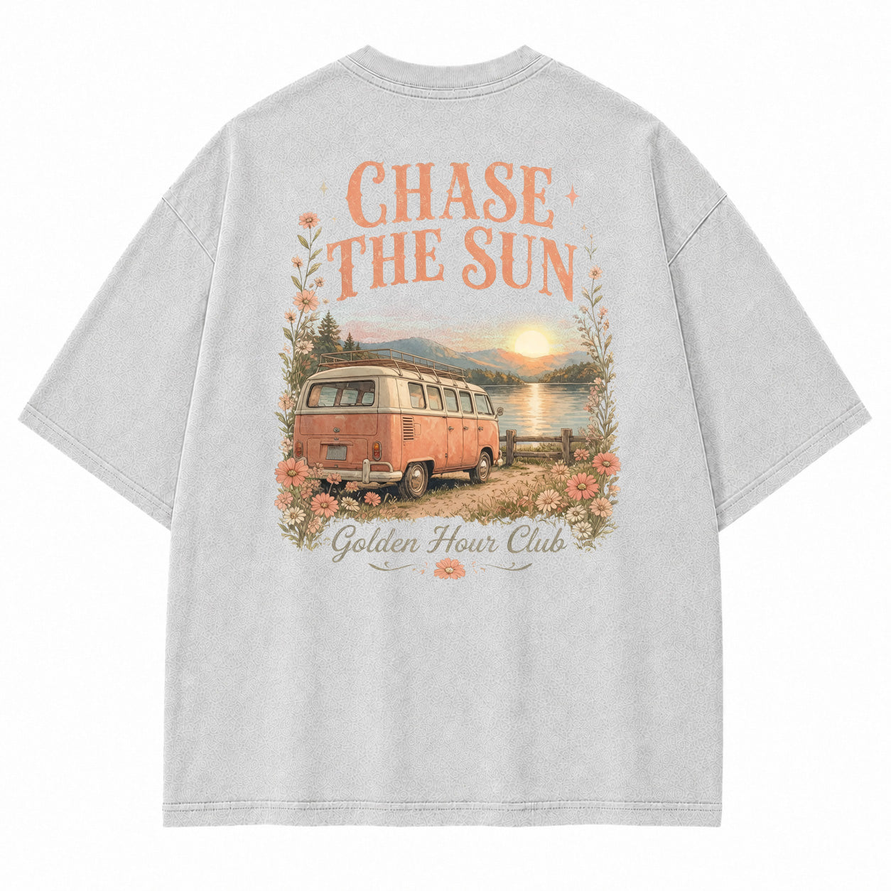 Golden Hour Lakeside Van Graphic T-Shirt