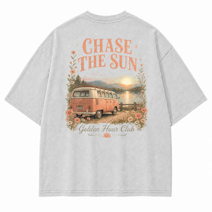 Golden Hour Lakeside Van Graphic T-Shirt