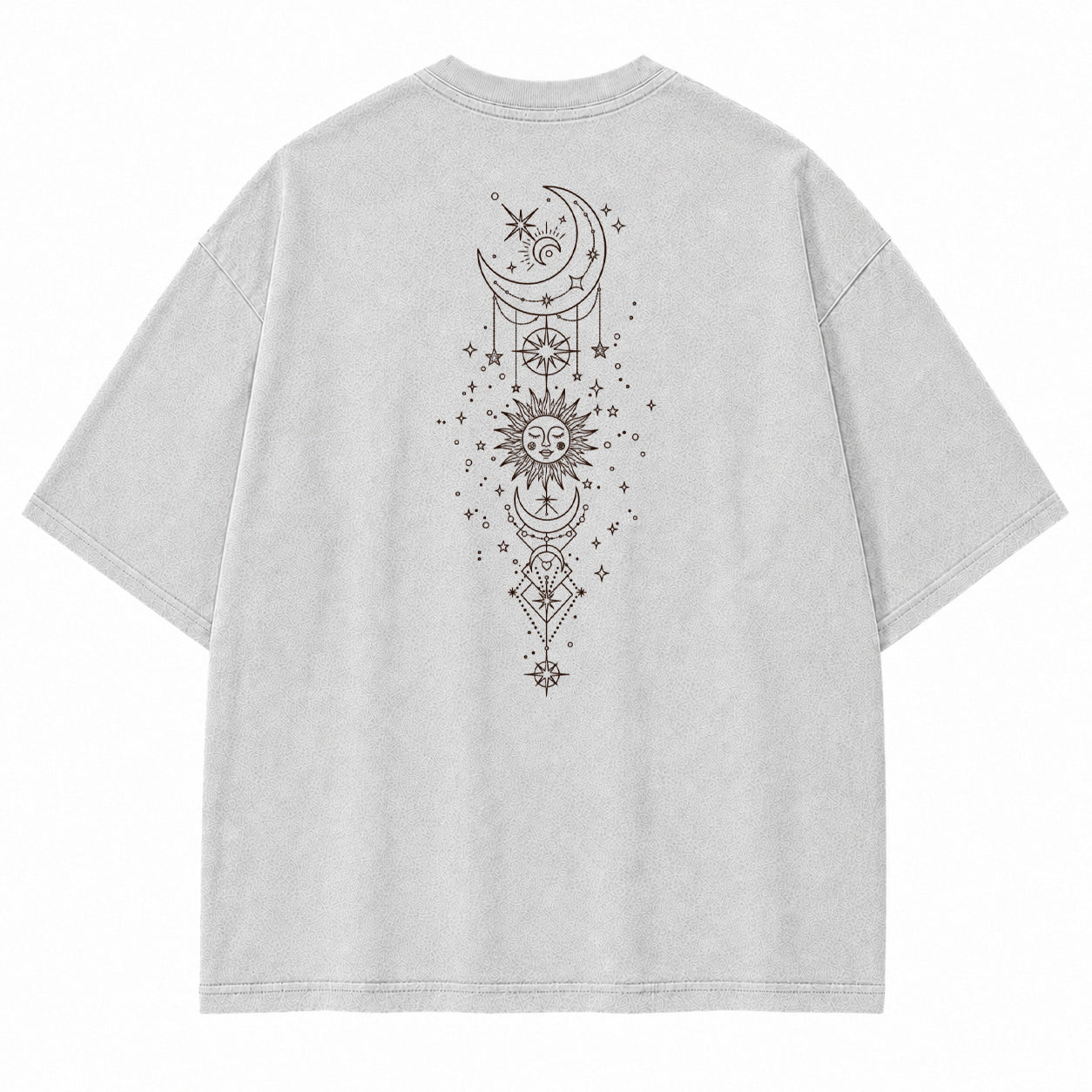 Celestial Harmony Sun Moon Graphic T-Shirt