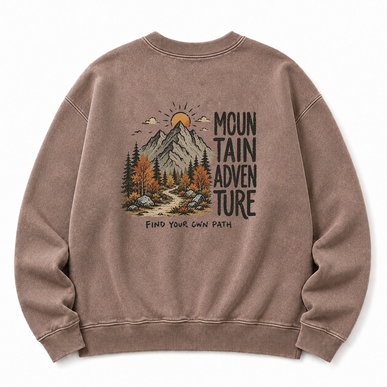 Find Your Own Path Washed Grafik-Sweatshirt