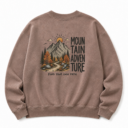 Find Your Own Path Washed Grafik-Sweatshirt