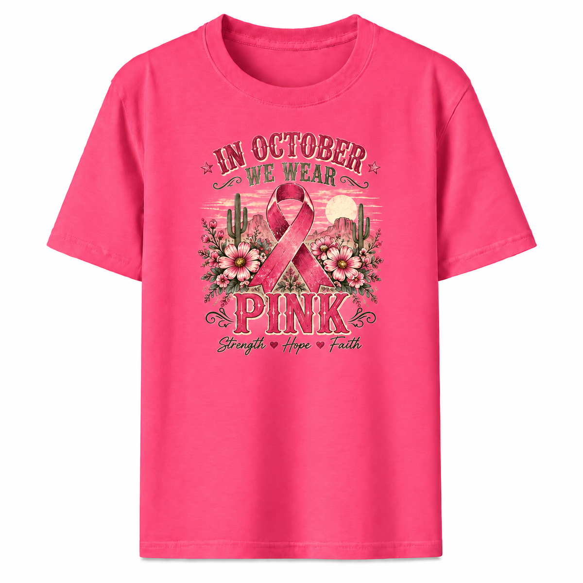 Pink October Western Tee