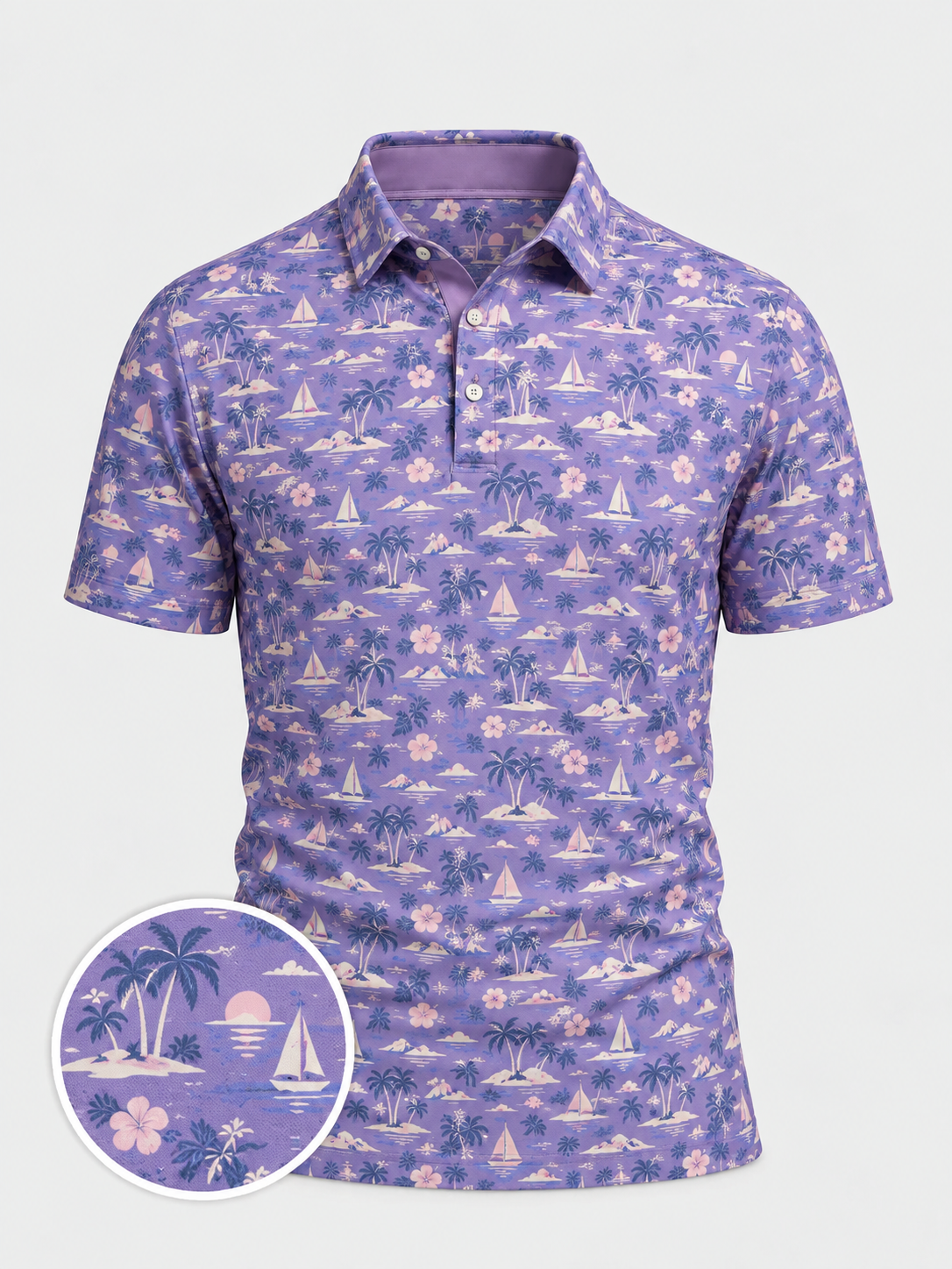 Lavender Island Golf Polo