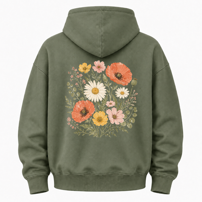 Meadow Bloom Botanical Graphic Hoodie