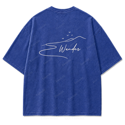 Where the Road Softens Washed Print Tee