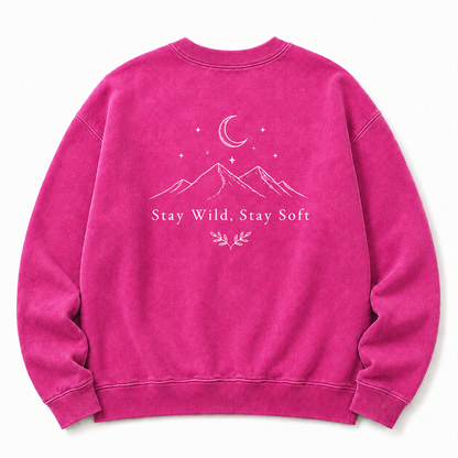 Stay Wild Stay Soft Washed Graphic Sweatshirt