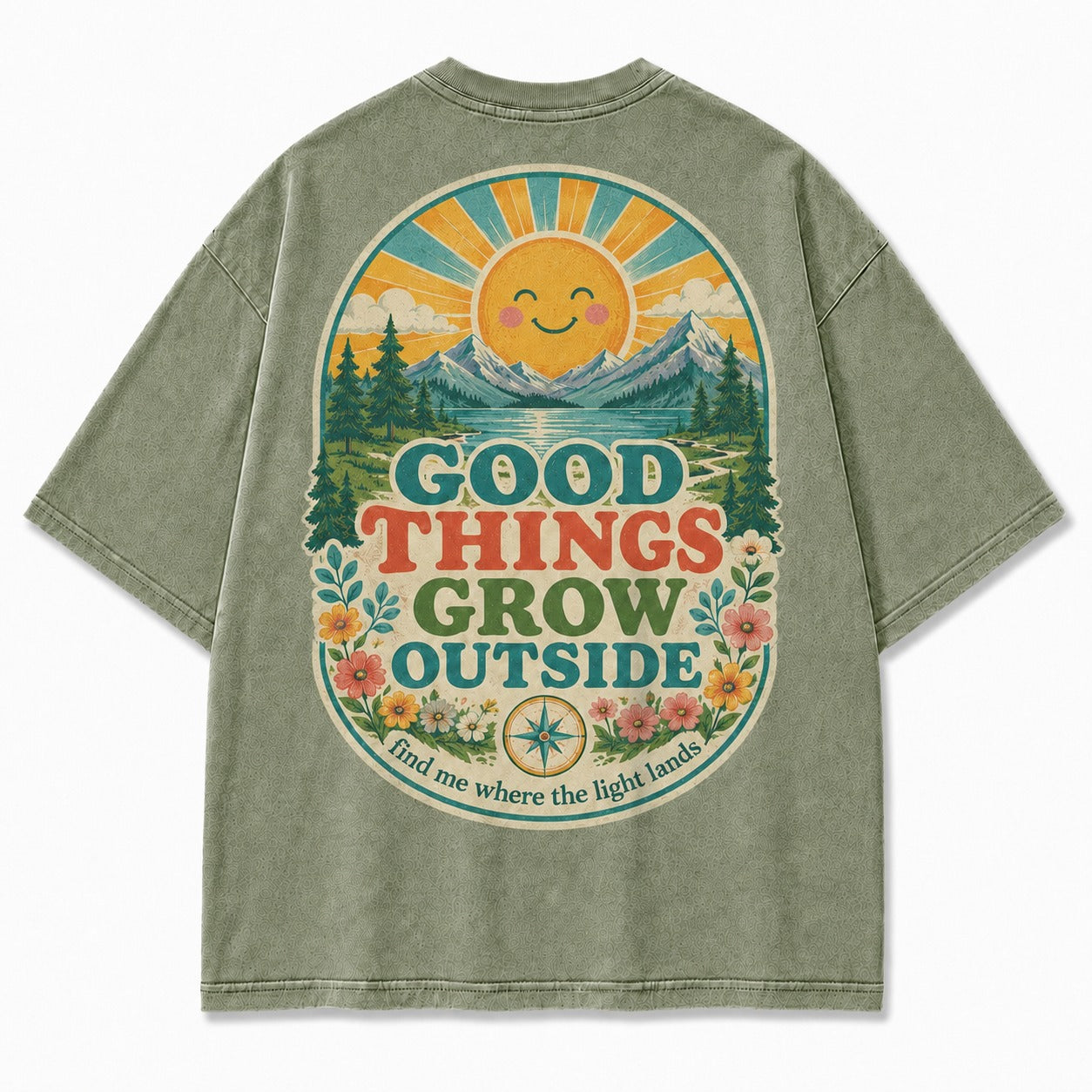 Good Things Grow Outside Washed T-Shirt