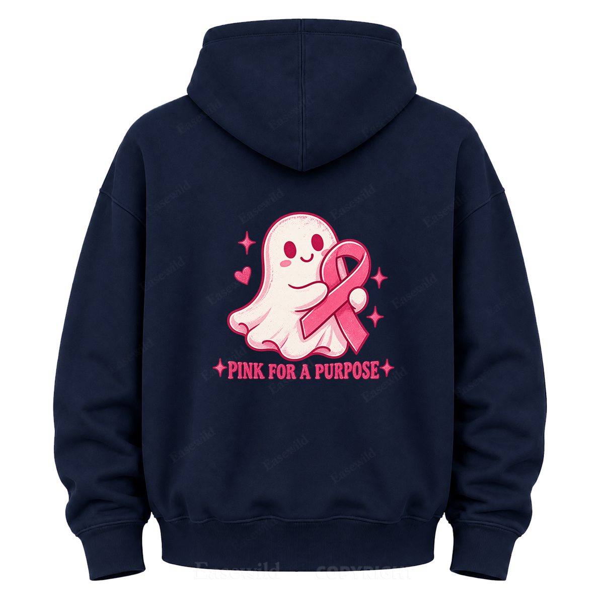 Pink For A Purpose Ghost Graphic Hoodie