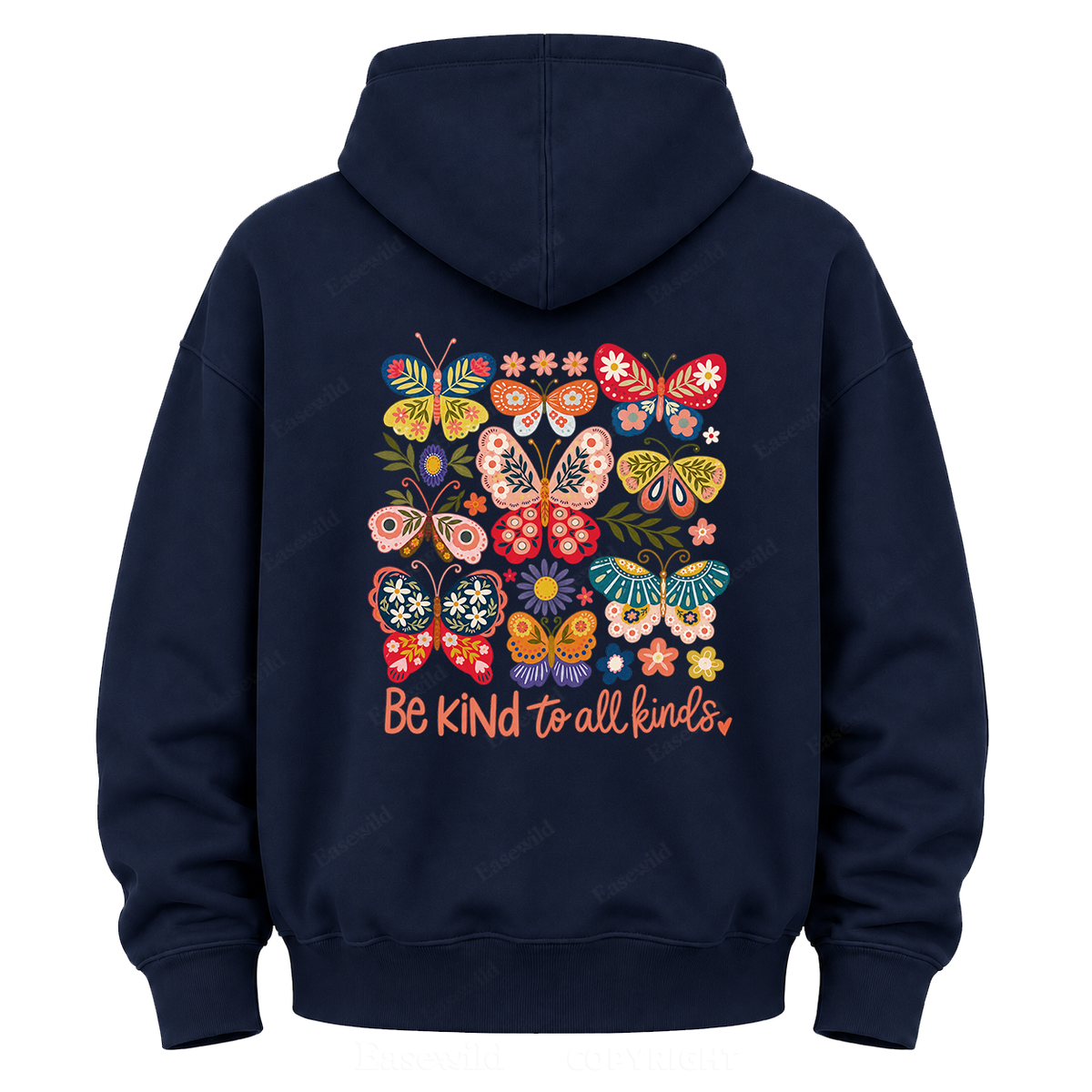 Be Kind to All Kinds Butterfly Graphic Hoodie