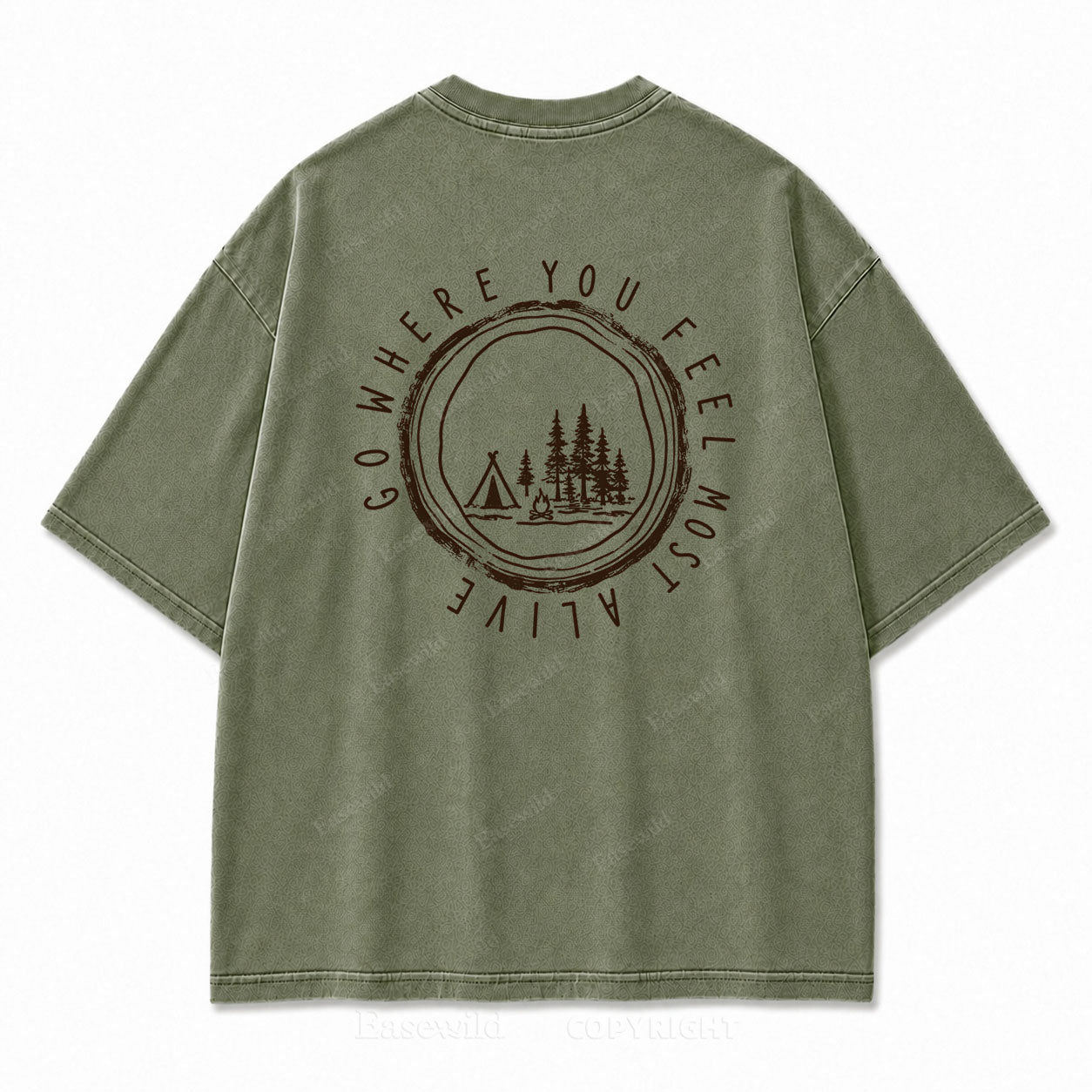Go Where You Feel Most Alive Outdoor Washed Print Tee