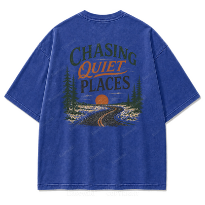 Chasing Quiet Places Washed Print Tee