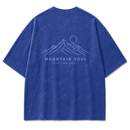 Mountain Soul Minimal Washed Print Tee