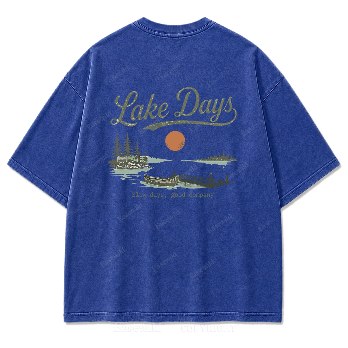 Where Slow Lake Days and Good Company Meet Washed Print Tee