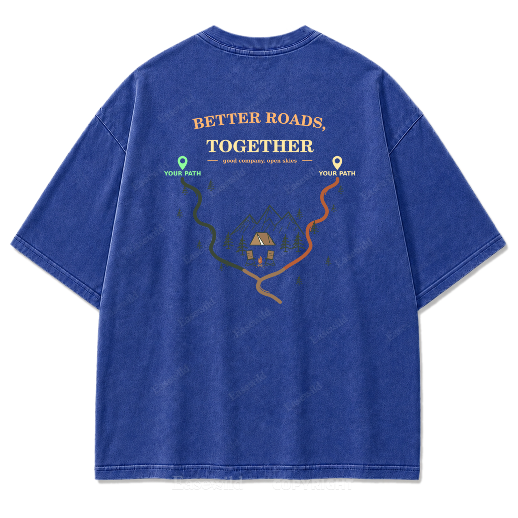 Better Roads Together Washed Print Tee