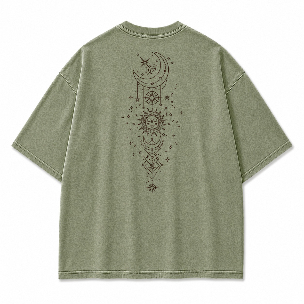Celestial Harmony Sun Moon Graphic T-Shirt