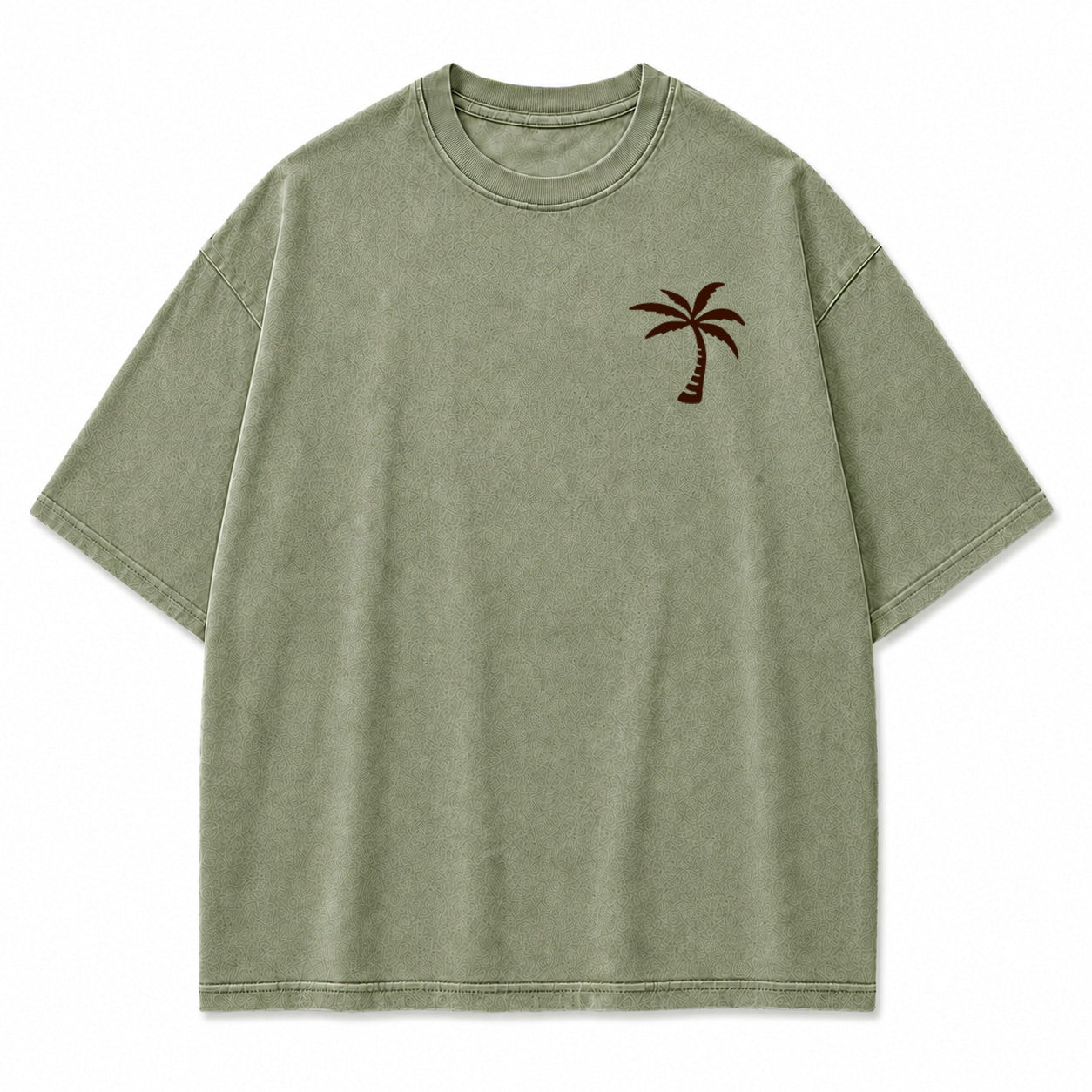 Minimal Palm Tree Pocket Graphic T-Shirt