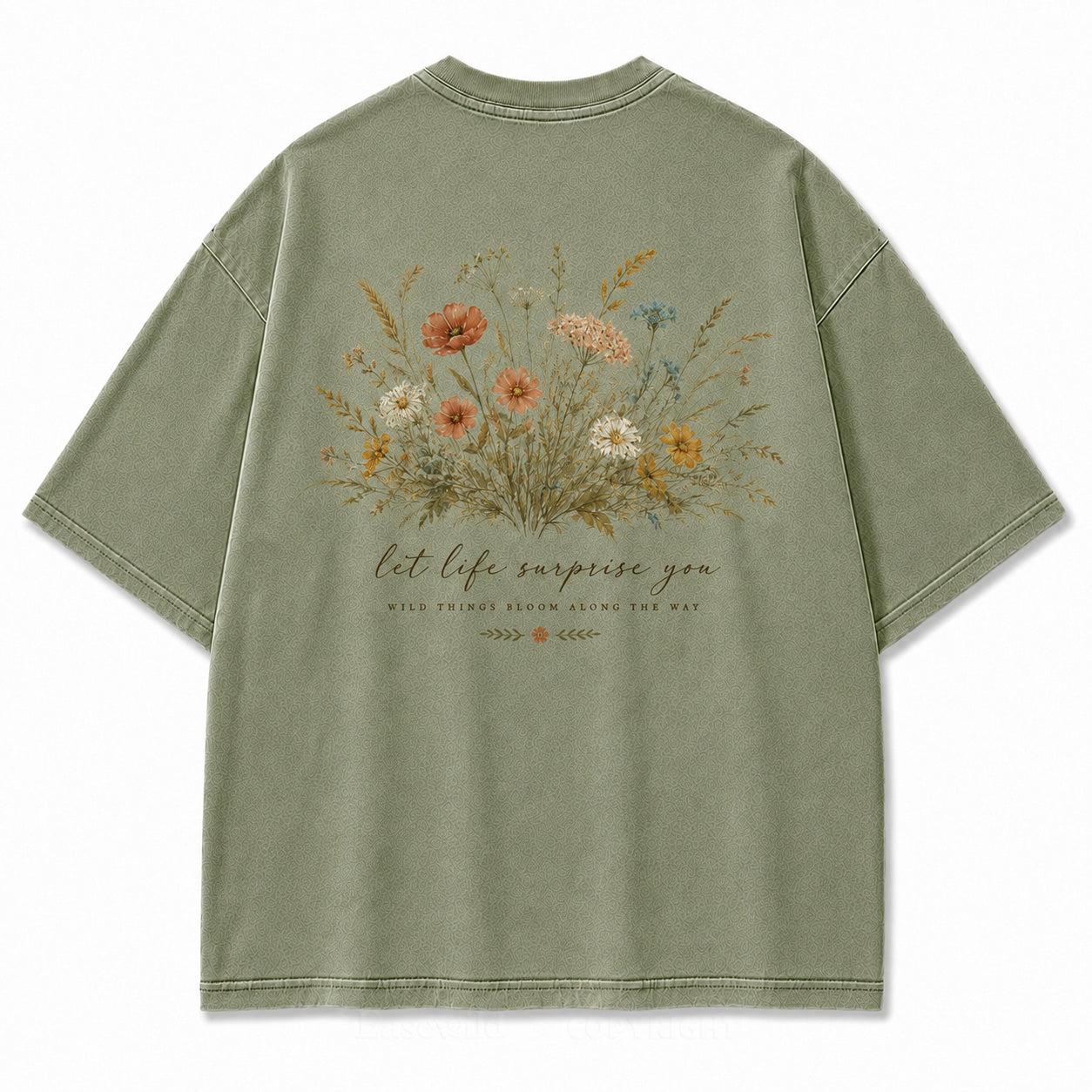 Let Life Surprise You Washed Back Print Tee