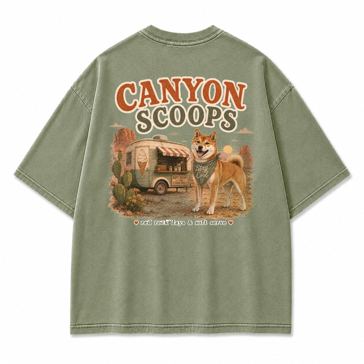 Canyon Scoops Shiba Inu Graphic T-Shirt