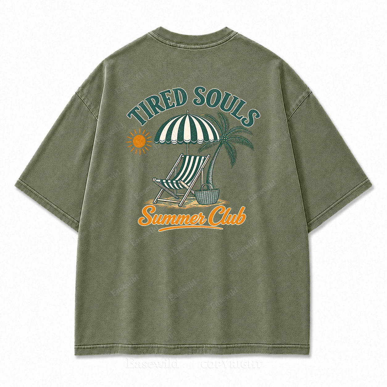 Tired Souls Summer Club Washed Print Tee