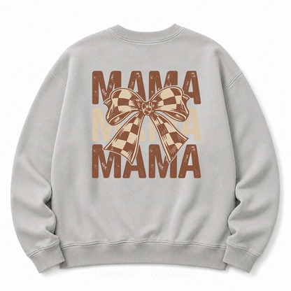 MAMA Bow Washed Graphic Sweatshirt