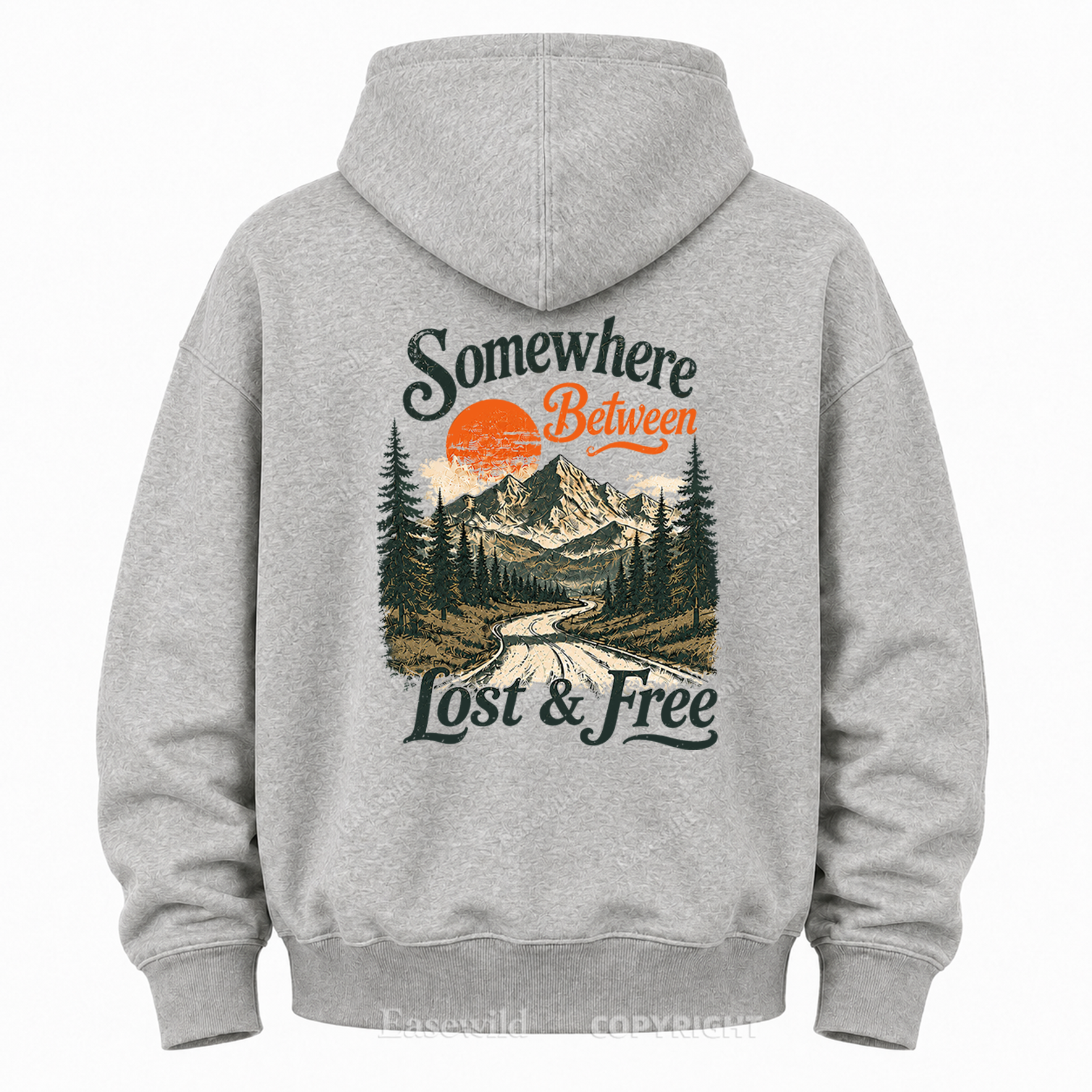 Somewhere Between Lost & Free Graphic Hoodie