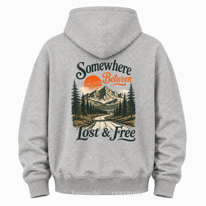 Somewhere Between Lost & Free Graphic Hoodie