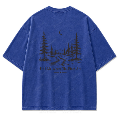 Pinebound Nights Washed Print Tee