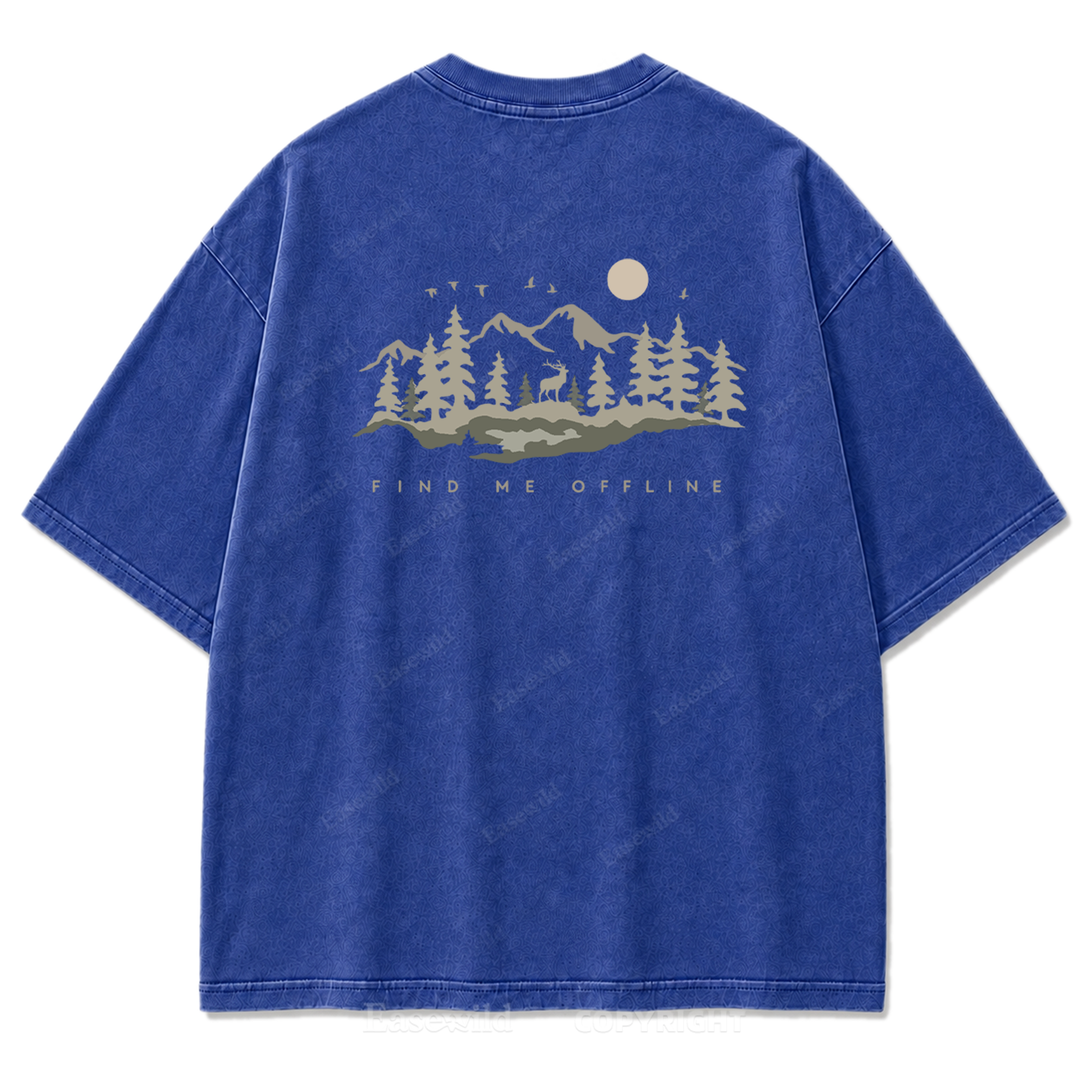 Find Me Offline T-Shirt mit Waschung