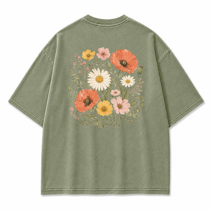 Wildflower Bouquet Graphic T-Shirt
