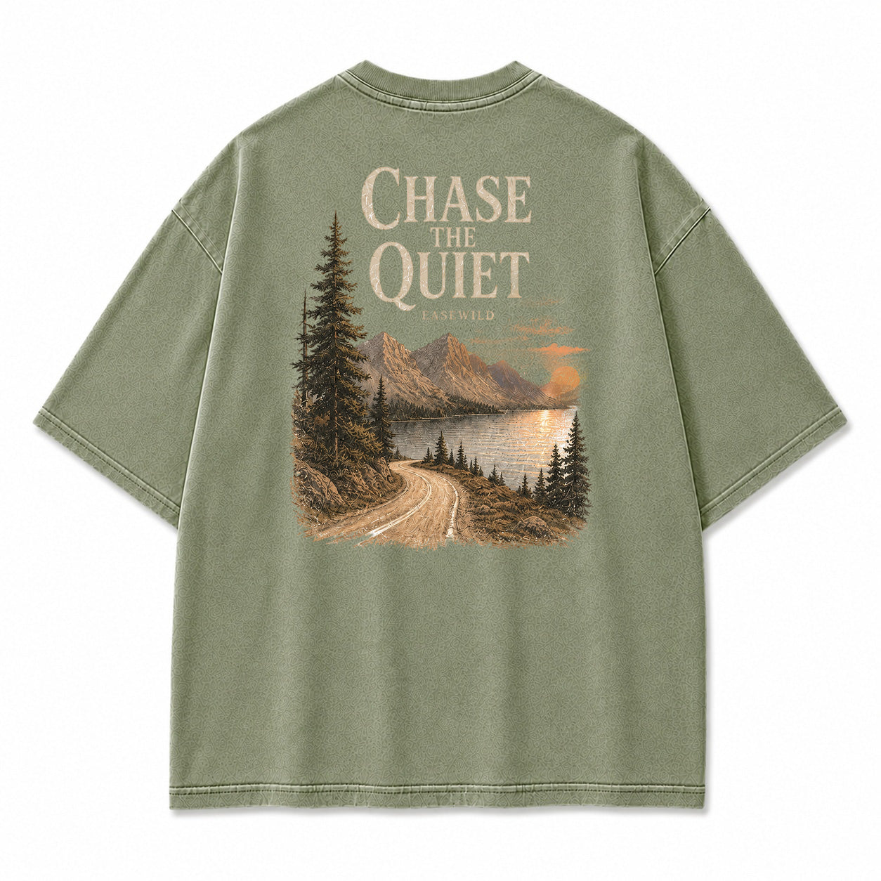 Chasing Quiet See-Berg-Grafik-T-Shirt