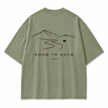 Room to Roam Mountain Bison Graphic T-Shirt