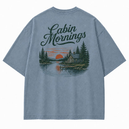 Cabin Mornings by the Lake Tee