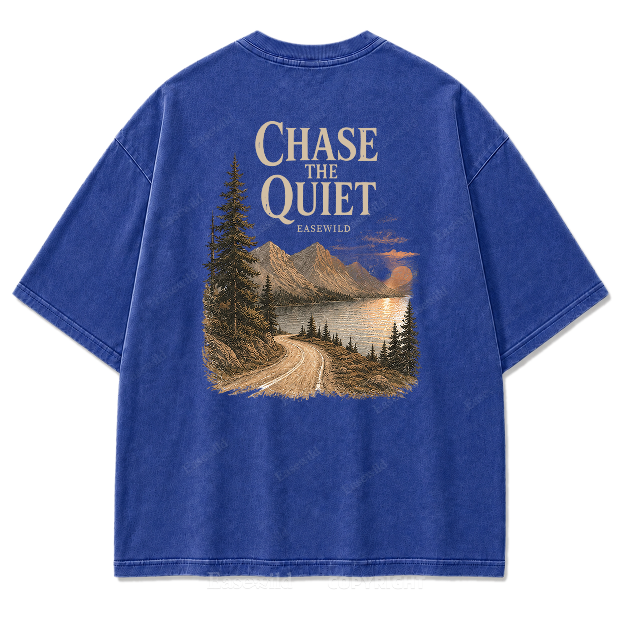 Chasing Quiet Lakeside Mountain Washed Print Tee