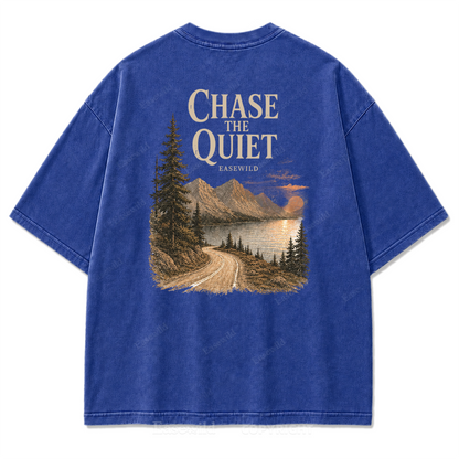 Chasing Quiet Lakeside Mountain Washed Print Tee