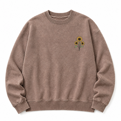 Bloom Where You Are Planted Washed Graphic Sweatshirt