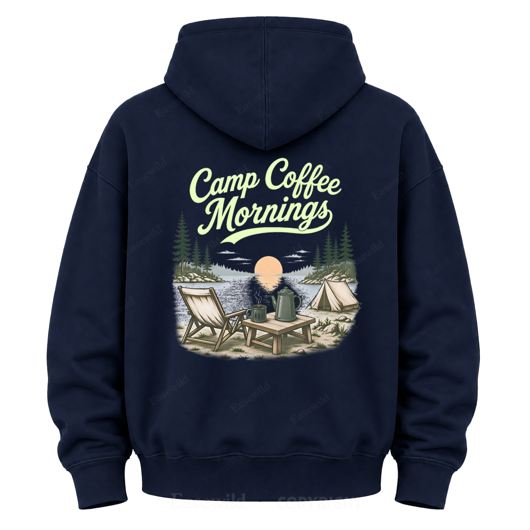 Camp Coffee Mornings Washed Graphic Hoodie