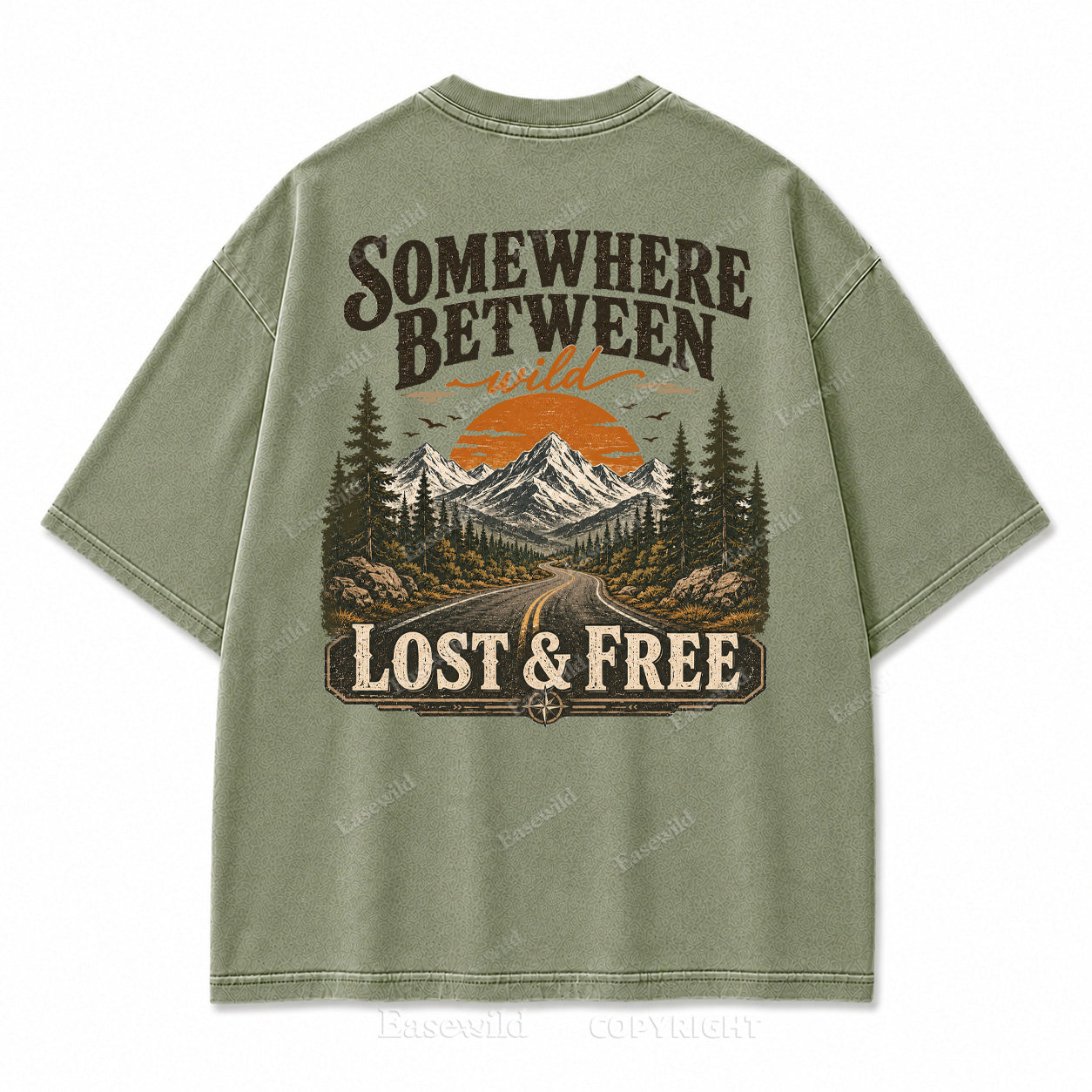 Somewhere Between Wild Washed Back Print Tee