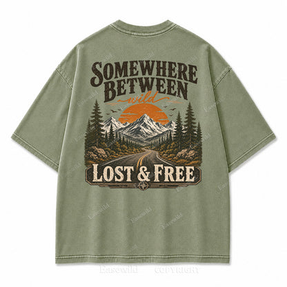 Somewhere Between Wild Washed Back Print Tee