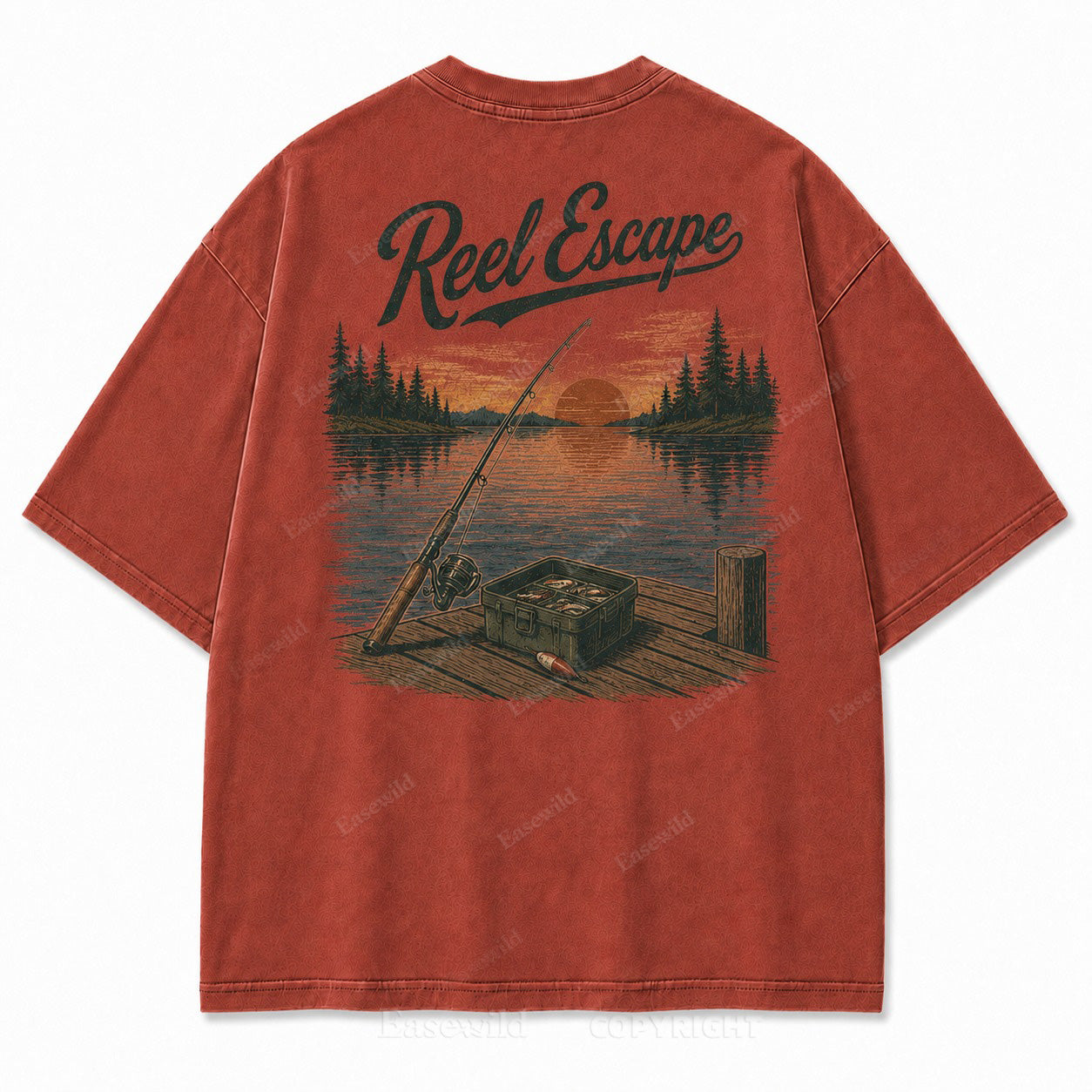 Reel Escape Lake Fishing Tee