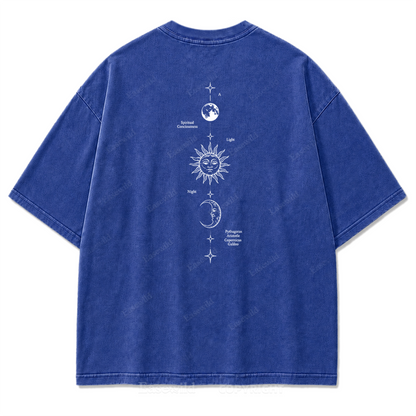Spiritual Consciousness Sonne & Mond "Washed Print" T-Shirt