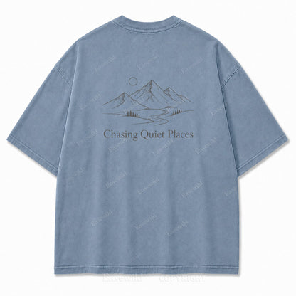 For Those Chasing Quiet Places Minimalist Mountain Tee