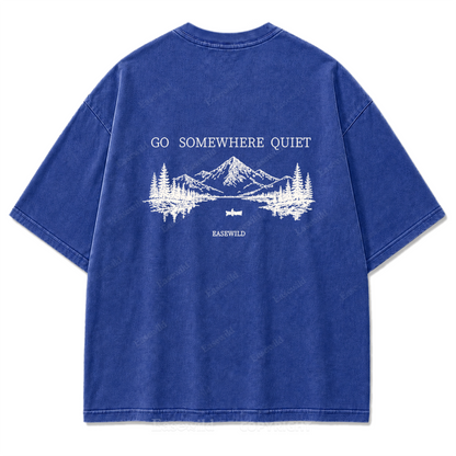 Go Somewhere Quiet Washed Print Tee