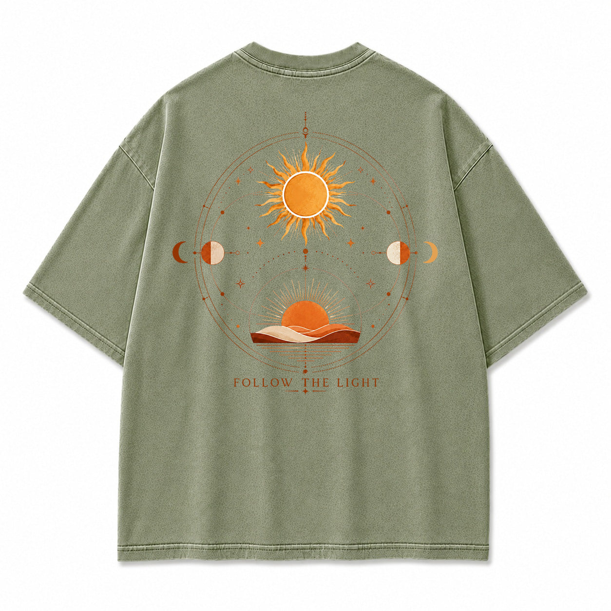 Follow The Light Solar Compass Graphic T-Shirt