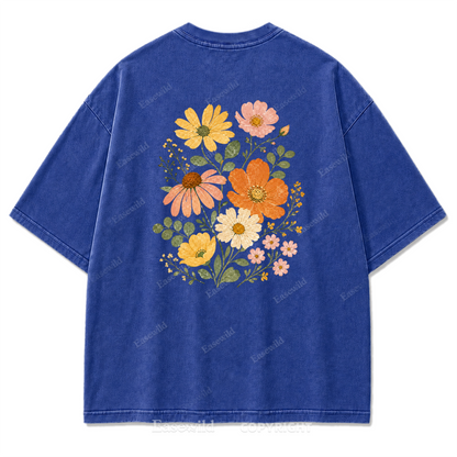 Pastel Wildflower Washed Print Tee