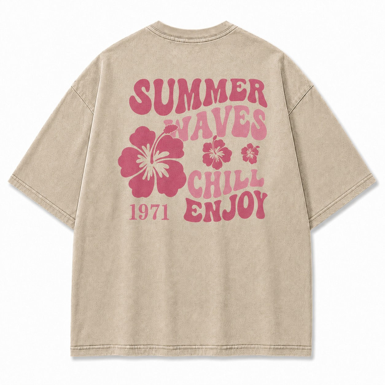 Summer Waves Chill Enjoy Washed Tee