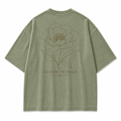 Bloom In Peace Floral Graphic T-Shirt