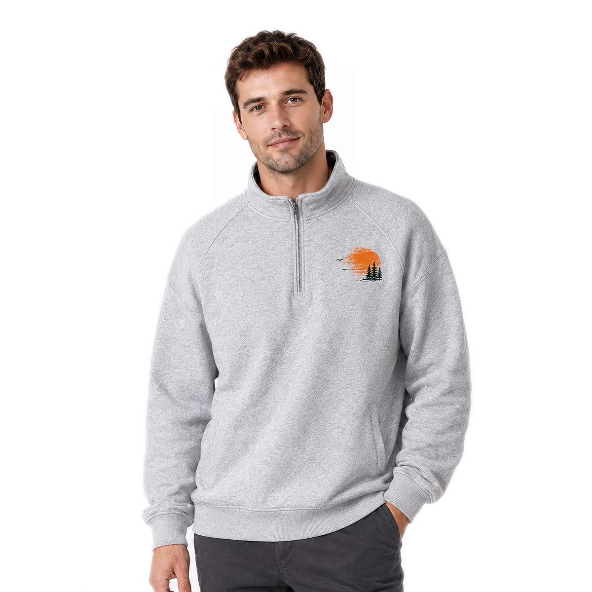 Quarter-Zip Pullover Sweatshirt