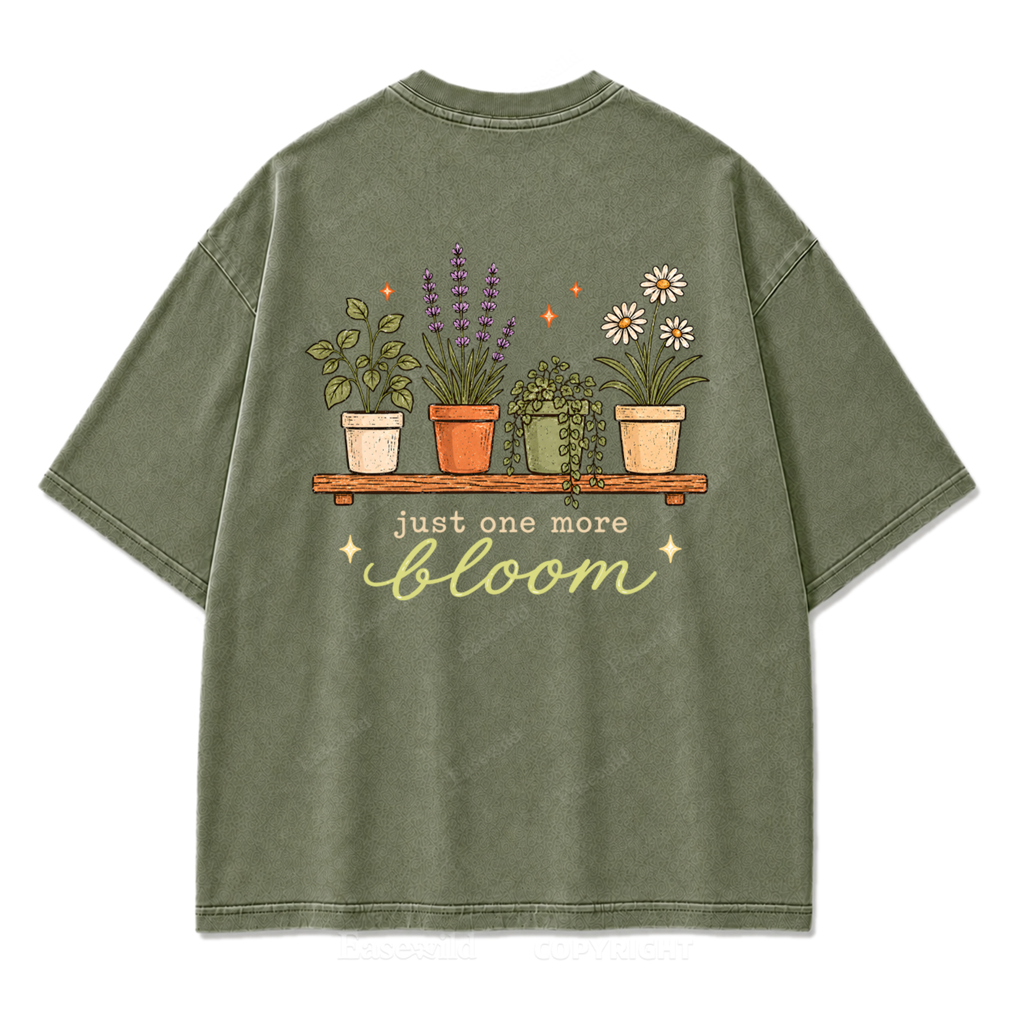 Just One More Bloom Washed Print Tee